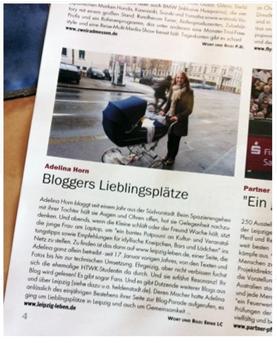 Adelina im Leipziger Stadtmagazin „BLIZZ“
